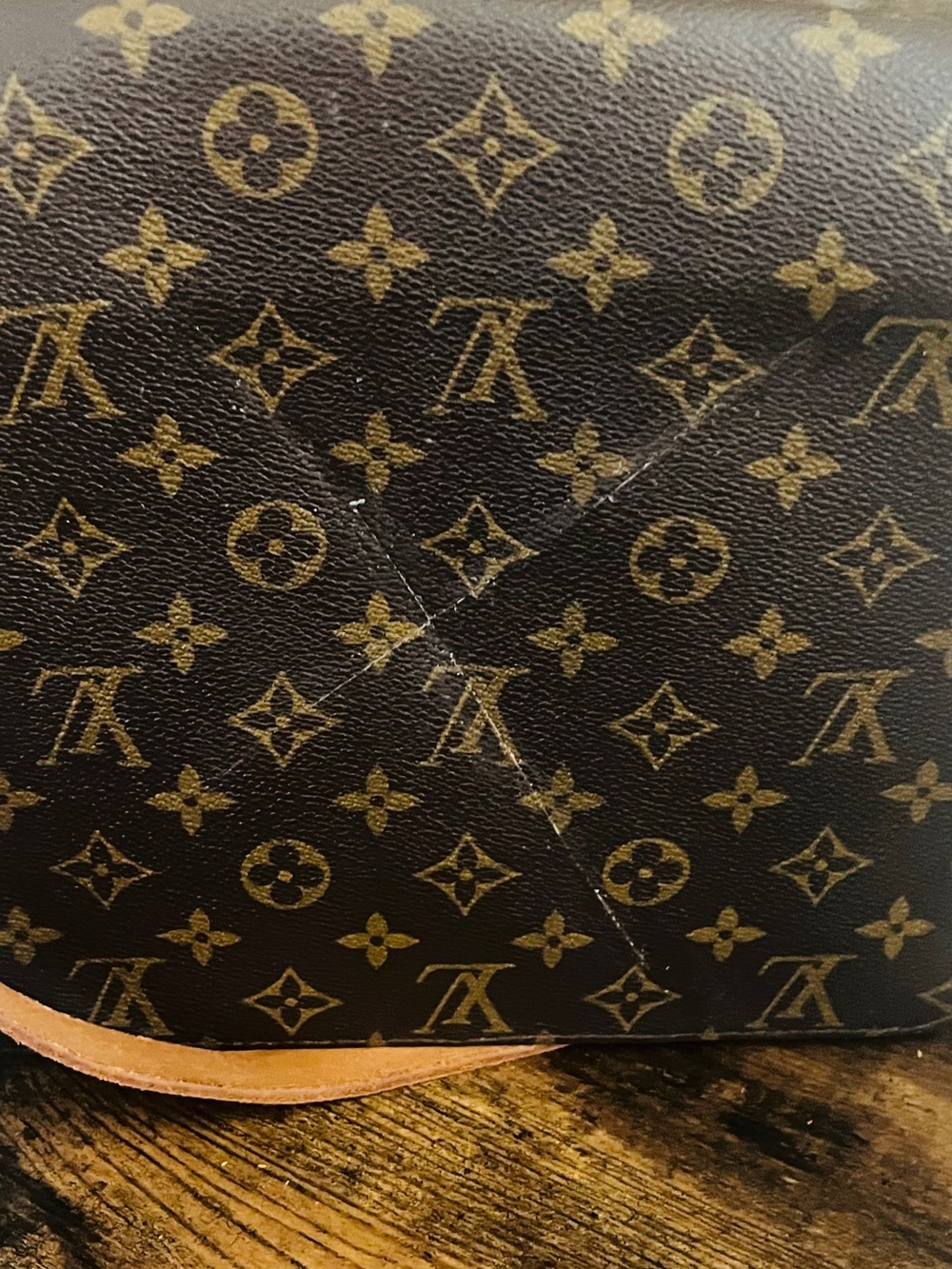 Vintage Louis Vuitton Cartouchière MM Monogram Crossbody Shoulder repaired - Picture 4 of 16